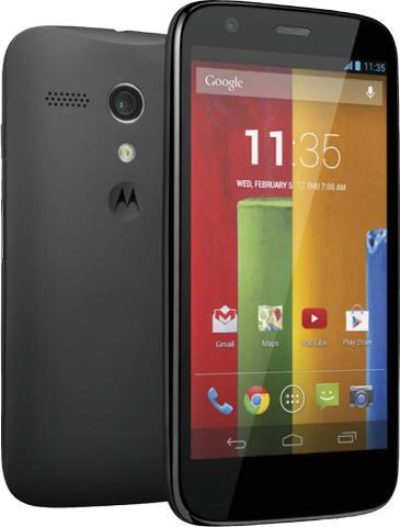 Vista frontal y trasera del Motorola Moto G