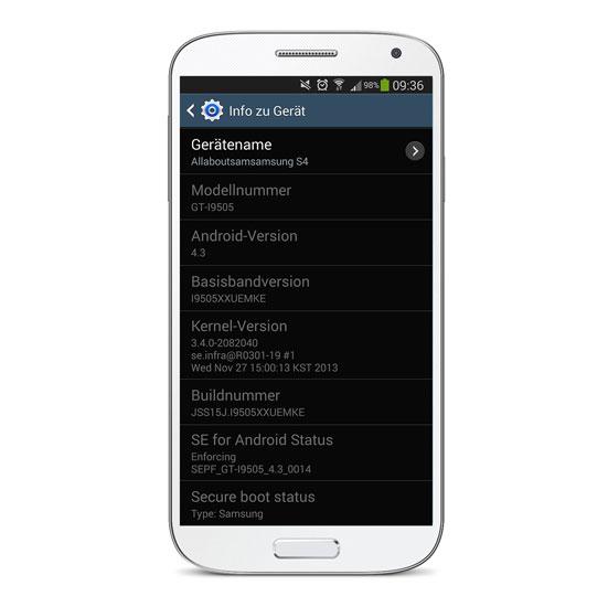 Samsung Galaxy S4 con Android 4.3