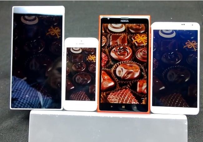 Nokia Lumia 1520 comparativa pantalla
