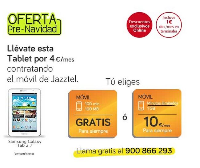 oferta galaxy tab 2 jazztel