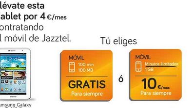 oferta jazztel galaxy tab 2