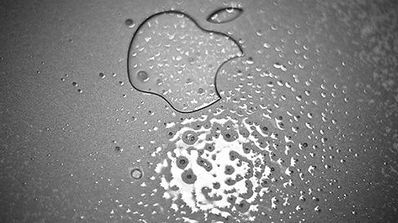 Logotipo de Apple en gris