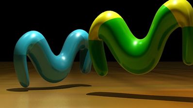Logotipo de Movistar en tres dimensiones