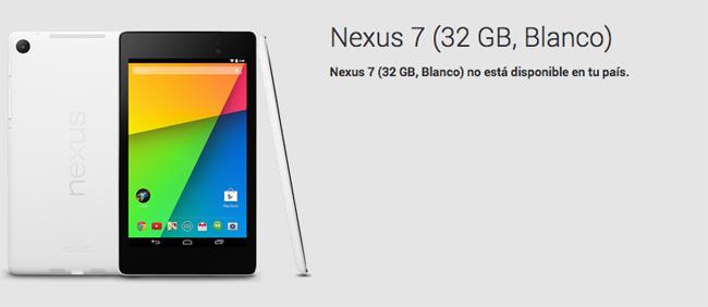 Nexus 7 Blanco.