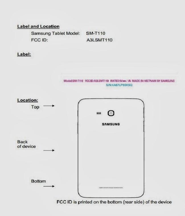 Samsung Galaxy Tab 3 Lite FCC