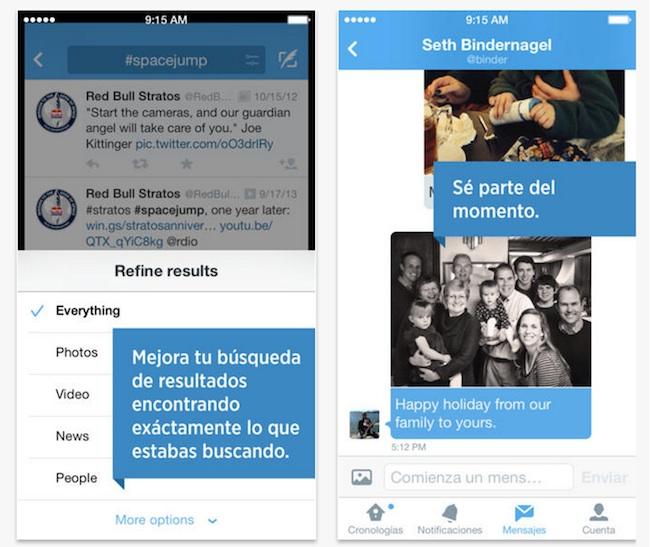 actualizacion twitter ios android