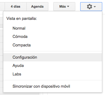 Configuración Google Calendar.
