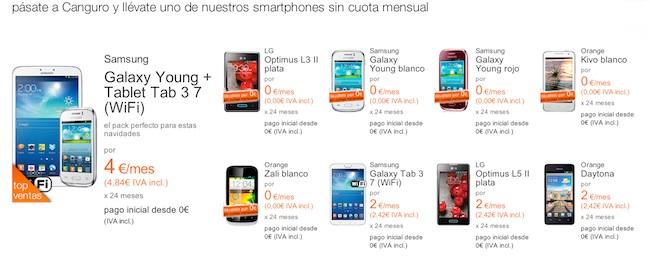 ofertas Canguro Orange smartphones