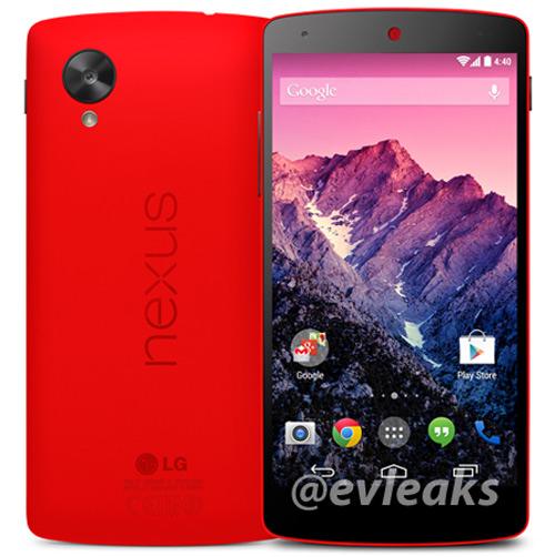 Nexus 5 rojo en foto de prensa