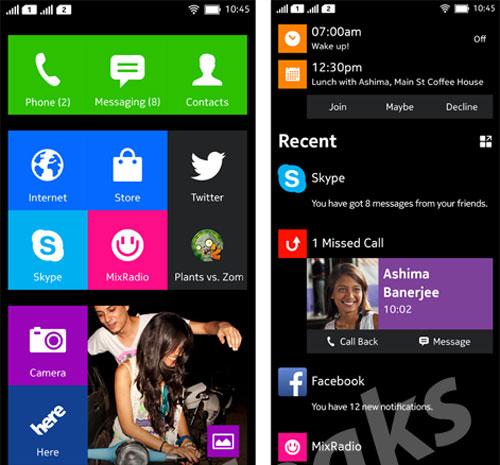 Interfaz del Nokia Normandy