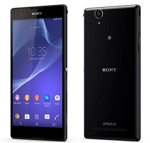 Sony Xperia Ultra T2 vista frontal y trasera