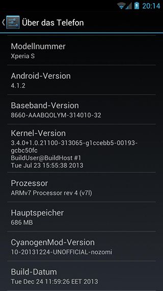 Xperia S Jelly Bean Captura