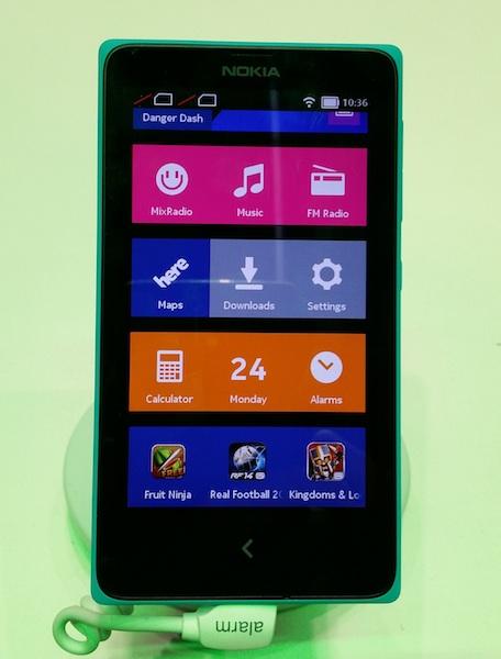 Nokia X pantalla principal