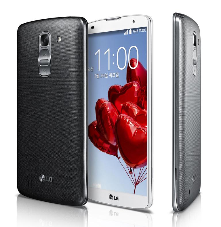 LG G Pro 2 en color negro, blando y gris