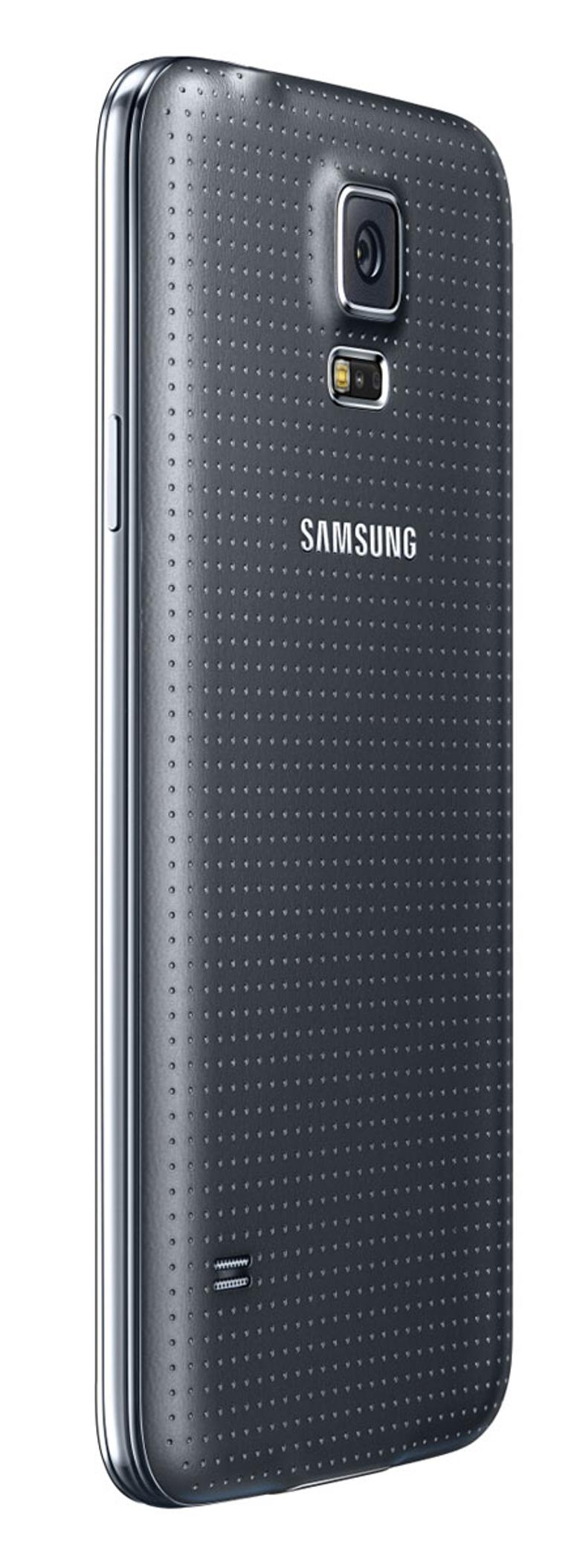 Samsung Galaxy S5 vista trasera lateral