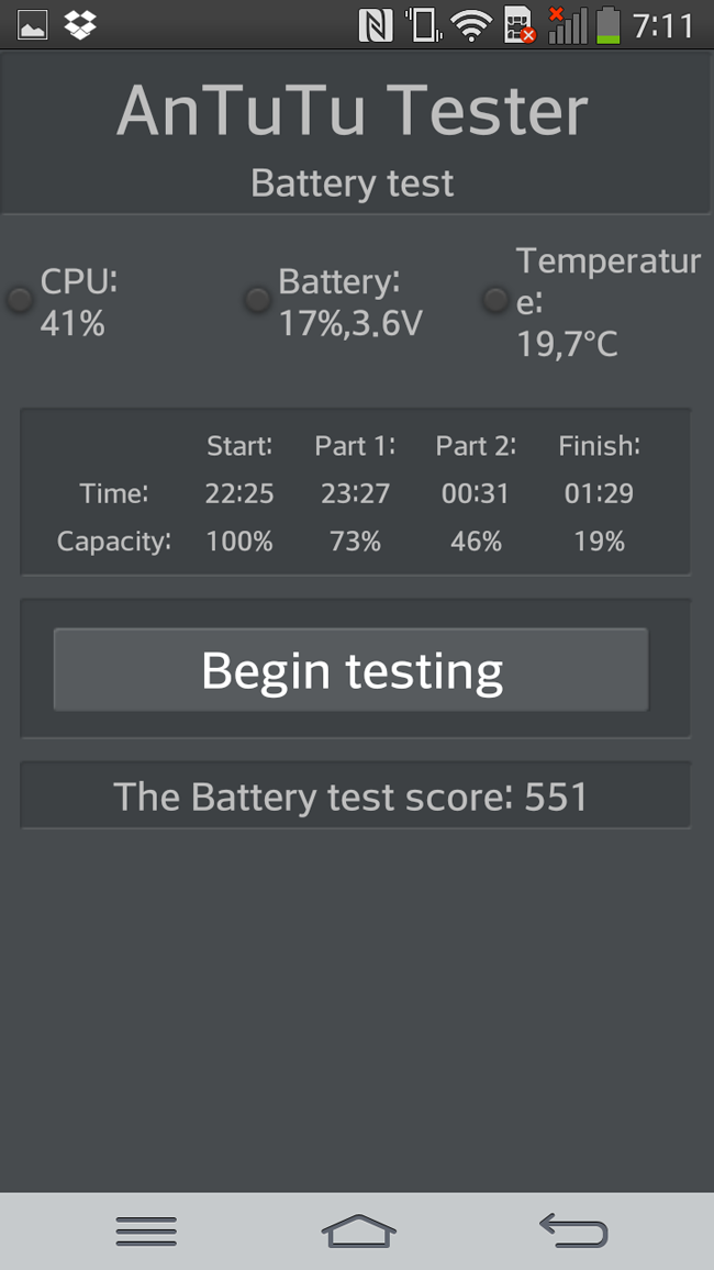 Prueba de autonomía con AnTuTu