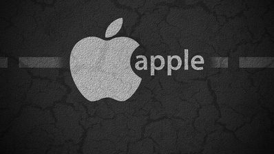 Logotipo de Apple en color gris
