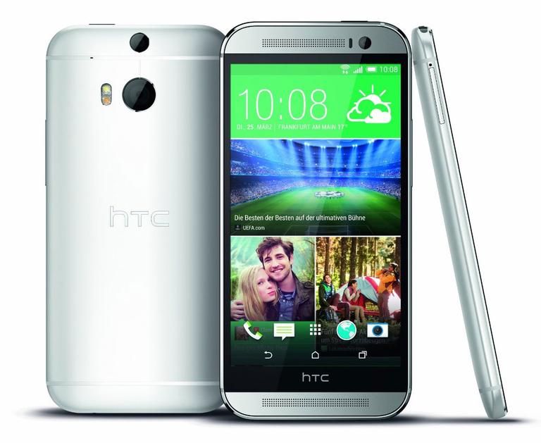 HTC One M8 en color plateado