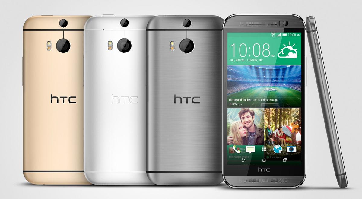HTC One M8 en colores oro, plata y gris