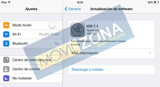 Actualizacion iOS 7.1