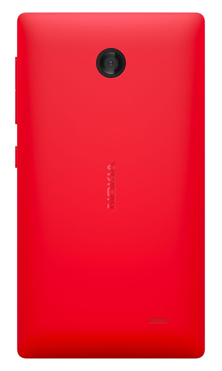 Nokia X en color rojo vista trasera