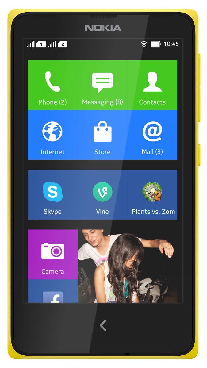 Nokia X con sistema operativo en pantalla