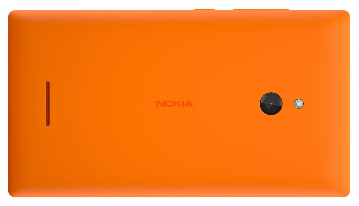Nokia XL de color naranja vista trasera