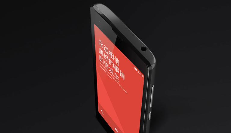 Xiaomi Red Rice en negro vista de conexión de auriculares