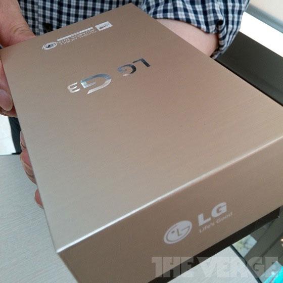 Caja del LG G3 dorado