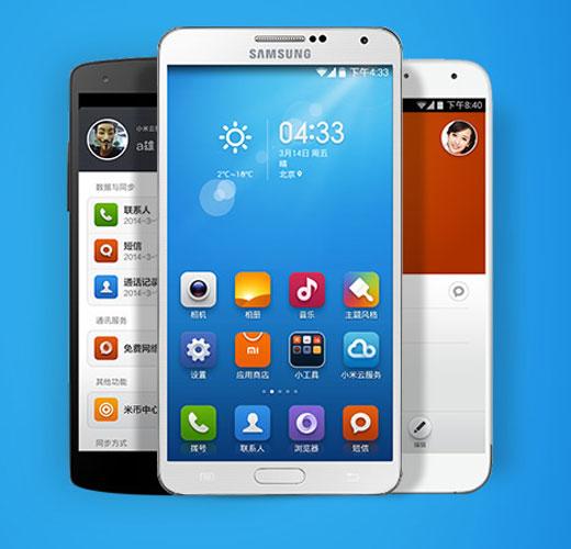 Interfaz MIUI en un Samsung Galaxy Note 3