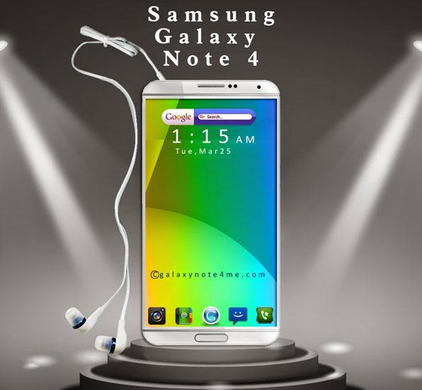 Diseño conceptual del Samsung Galaxy Note 4