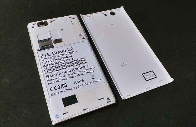ZTE Blade L2 abierto