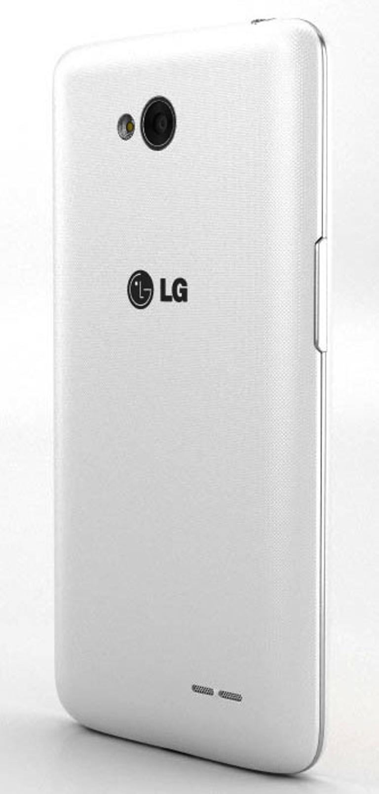 LG L65 de color blanco visto por detrás