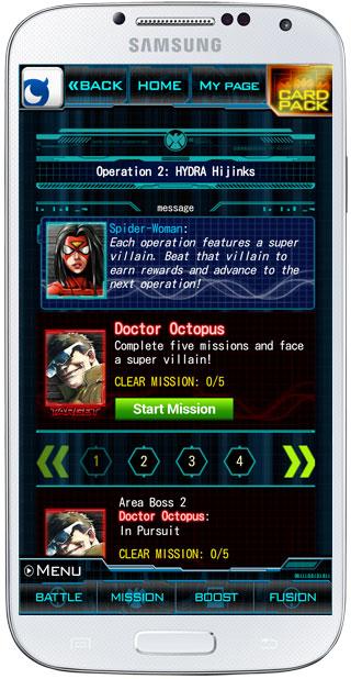 Interfaz de Marvel War of Heroes