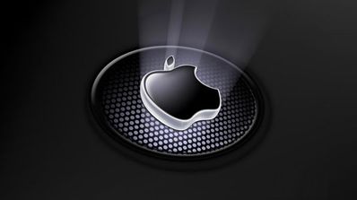 Logo iluminado de Apple