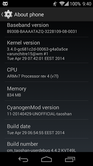 CyanogenMod 11 Sony Xperia L FXP