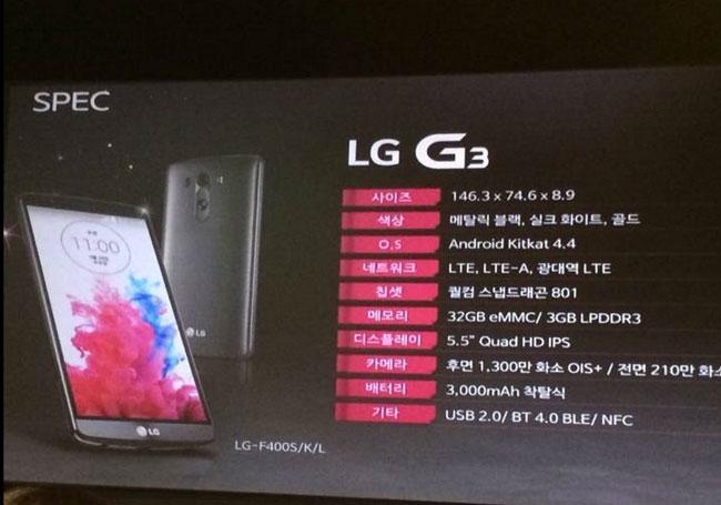 Caracteristicas del LG G3