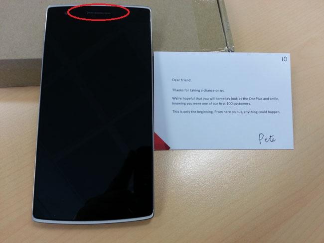 Frontal del OnePlus One