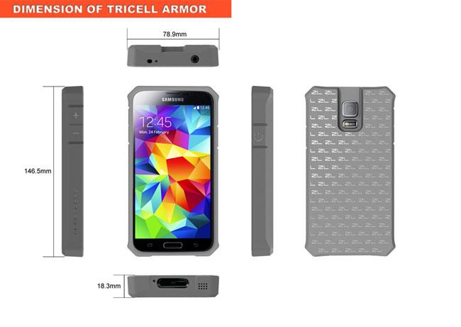 Bateria Tricell Armor para el Samsung Galaxy S5