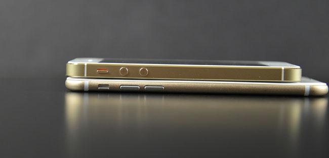 Grosor de iPhone 6 y iPhone 5s