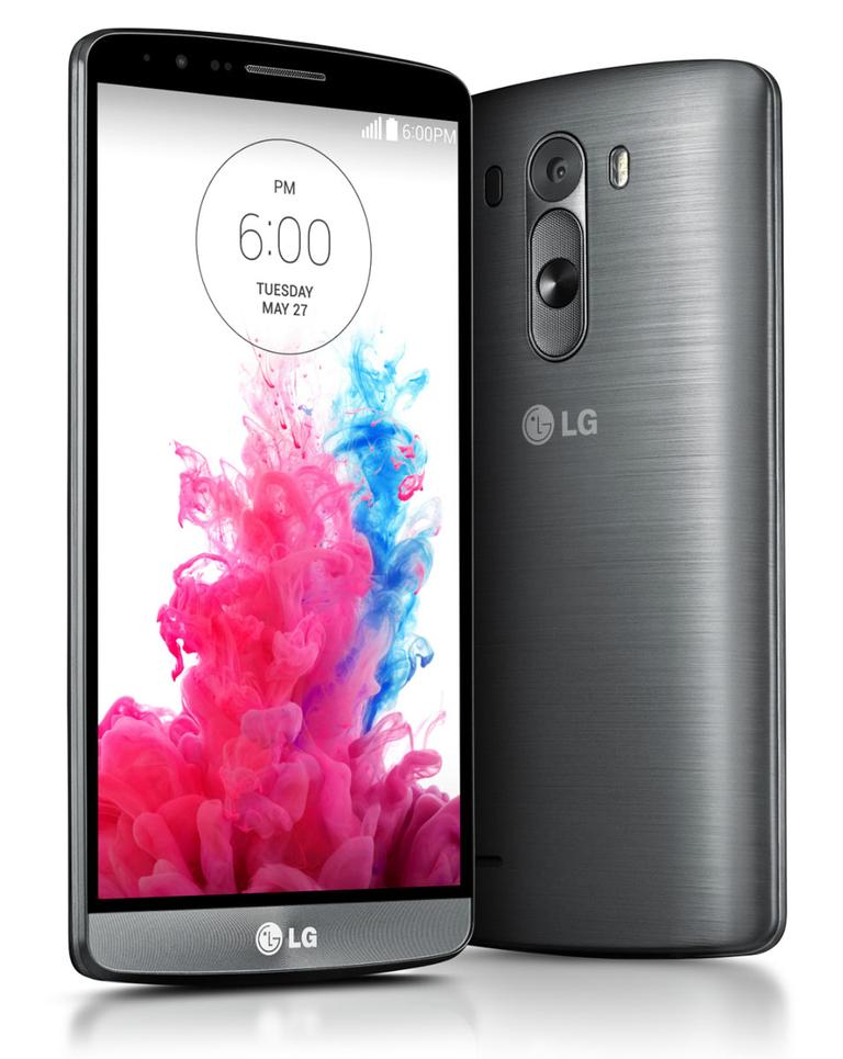 LG G3 vista frontal y trasera