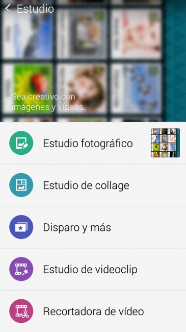 Aplicación Estudio del Samsung Galaxy K Zoom