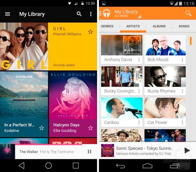 Google Play Music en Android L