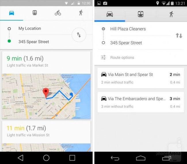 Google Maps Android L