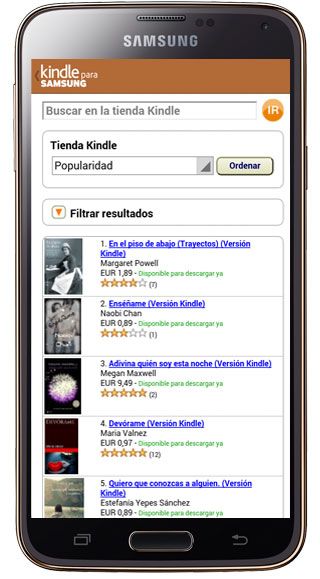 Listado Kindle para Samsung