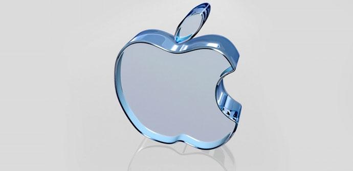 Logotipo de Apple en cristal