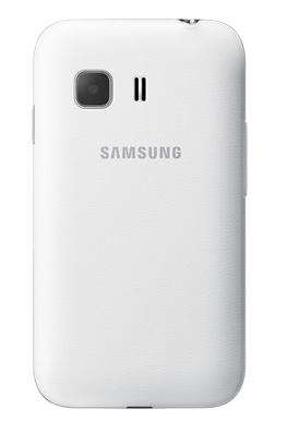 Samsung Galaxy Young 2 blanco vista trasera