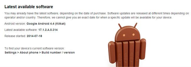Actualizacion OTA del Sony Xperia Z2