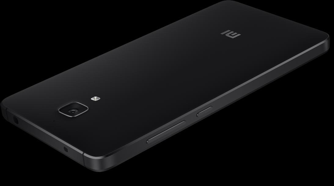 Xiaomi Mi4 en color negro vista trasera