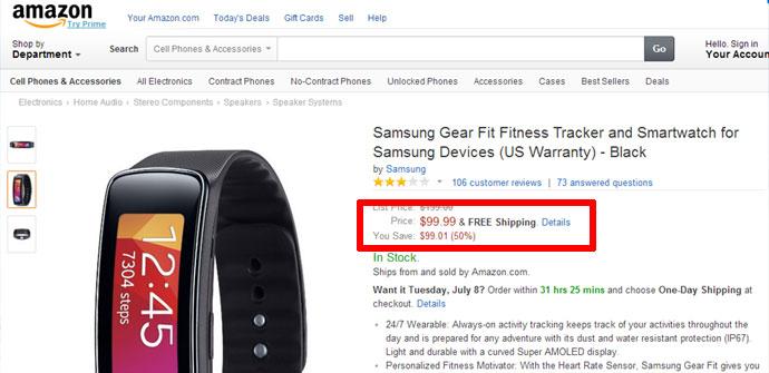 Samsung Gear Fit Amazon